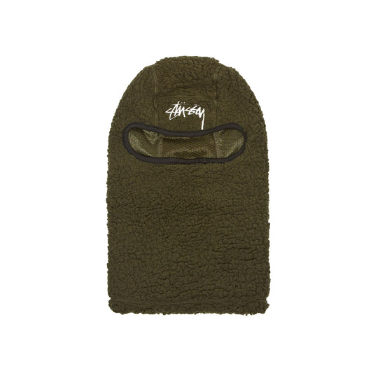 Stussy Stock Sherpa Balaclava | Olive | One Size