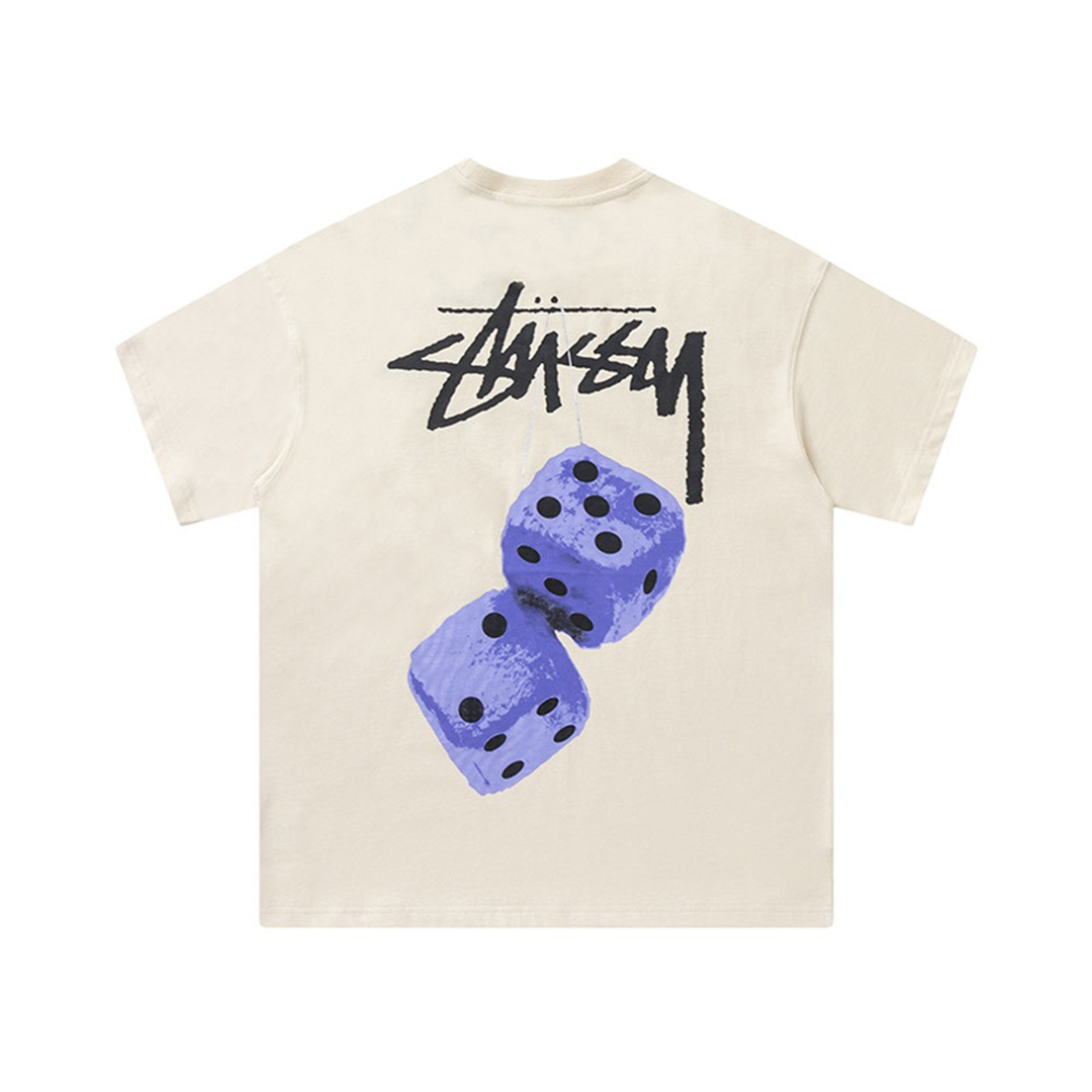 Stussy Fuzzy Dice Tee 'Smoke' | Medium