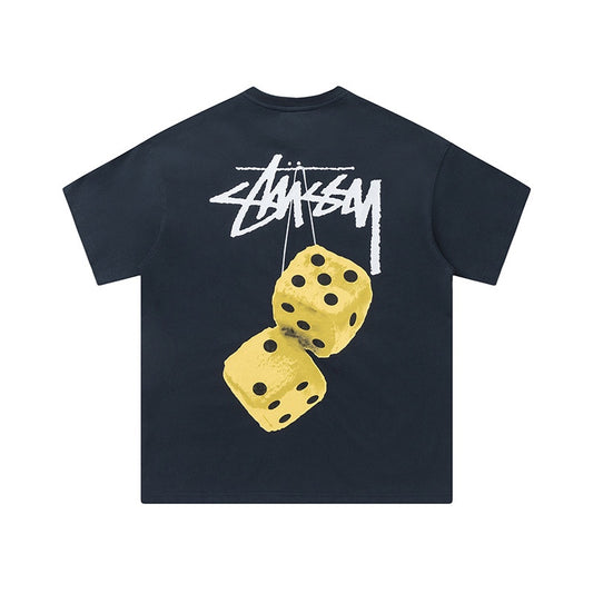 Stussy Fuzzy Dice Tee | Navy | Medium