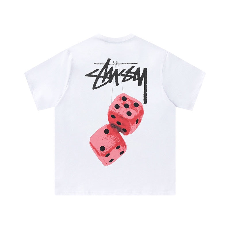 Stussy Fuzzy Dice Tee | White | Medium