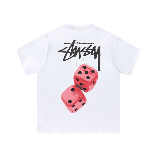 Stussy Fuzzy Dice Tee | White | Medium